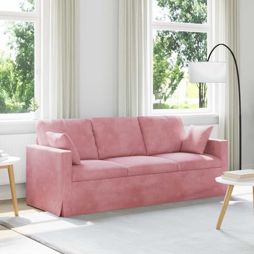 YNGBHFNOP Velours Modulable Scandi Moderne 198 x 78 x 80 cm Rose