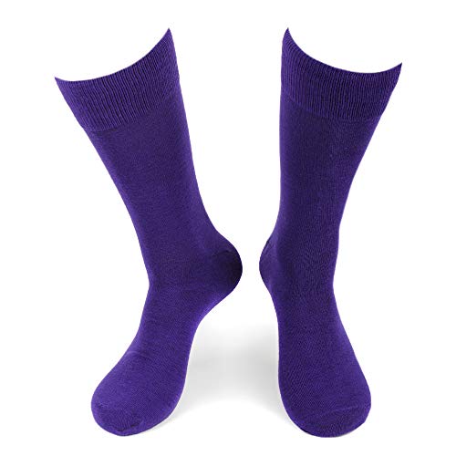 Feraricci Solid Color Casual Dress Socks for Men - Colorful & Comfortable Crew Socks4