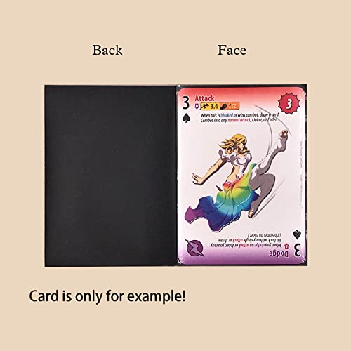 50Pcs Outer Card Sleeves For Standard Size Cards Game Cards Idol Photos Protector (66X91Mm) (Black) #TOP1