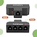 XANHAM RJ11 Cable 4 Way Splitter 6P4C Connector Phone Line Cord Adapter with 3 inch Cable for Landline Telephone Wire, Black, AV01403