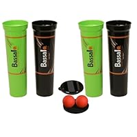 BASSALO Cupball 4er Familien Set - Sport Spiel für Kinder und Erwachsene - 4 Becher, 2 Spielbälle, Spielanleitung