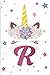 Lettre R: Journal Intime Fille Licorne Monogramme Initiale R Or Rosé Doré Carnet Secret pour Enfant Cahier d'Ecriture & Dessin Carnet de Notes Adulte ... & Fantaisie Princesse Couronne De Rose