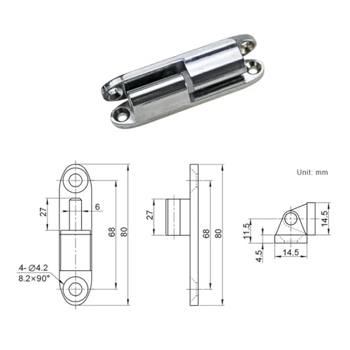 Charnière d'angle détachable zinc pour simplifier la maintenance des machines 80mm