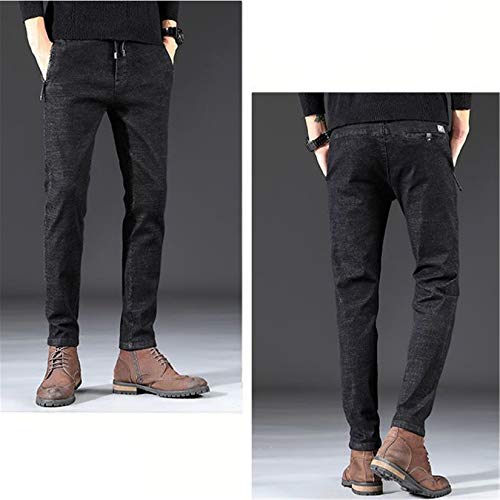 Andongnywell Men Stretch Skinny Jeans Slim Fit Stretch Straight Leg Fashion Denim Pants with Zip Trousers4