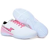 Tênis Futsal Quadra Cr Cronos Adulto Sola Costurada Masculino Feminino Confortáveç (Branco/Rosa, BR, Adulto, Numérico, 36)