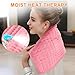 Deepsoon Heating Pad,Electric Heating Pads for Back,Neck,Abdomen,Moist Heating Pad for Shoulder,Knee,Arms,Legs,Dry/Moist Heat & Auto Shut Off,Christmas Gifts for Men and Women,BabyPink,24x12 Inch