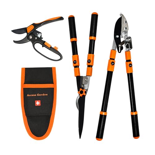 Pack outils : Sécateur à crémaillère + Coupe-branches à crémaillère + Taille-haies