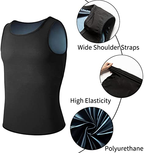 Mansottile Ion Shaping Vest, Men Gynecomastia Compression Tank Top, Men's Compression Shaper Tank Top (S/M,Blue+Silver) #TOP4