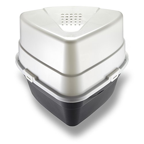 Nature’s Miracle Hooded Corner Litter Box, With Odor Control Charcoal Filter #TOP1