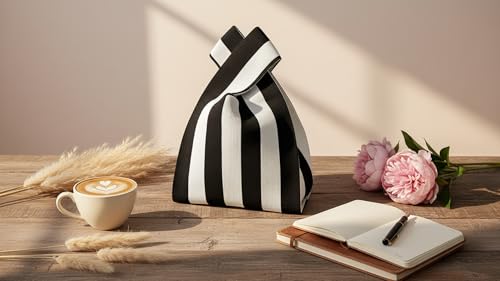 Image of Knot Bag, Mini Knit Tote Bag, Extra Thickened Japanese Knot Bag, Wristlet Handbag - 1 /2 /6 Pack