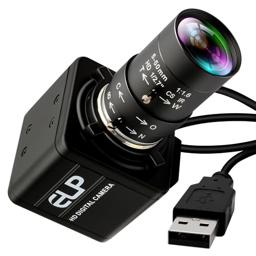 Caméra USB 16MP zoom manuel 5-50mm pour gros plan de précision sans pilote