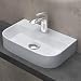 Produktbild doporro Aufsatzwaschbecken Hängewaschbecken Keramik 380x235x80 mm Gäste-WC weiß glänzend Handwaschbecken Waschschale Waschtisch Brüssel003