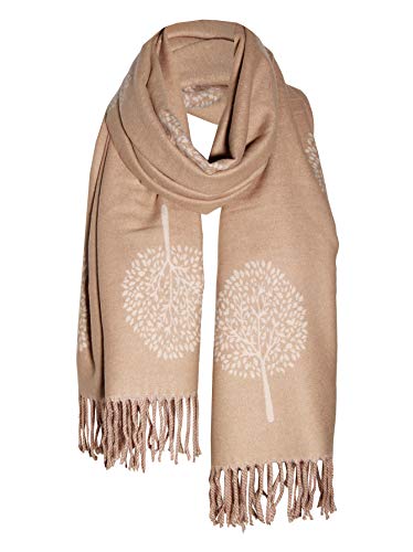 LUXURY CASHMERE SCARF MULBERRY CREAM BEIGE TREE PRINT SCARF REVERSABLE SUPER SOFT SUMMER WINTER SPRING SCARF UNISEX TRENDY PREMIUM QUALITY SCARFGIFT FOR HER HIM HER EVERYONE