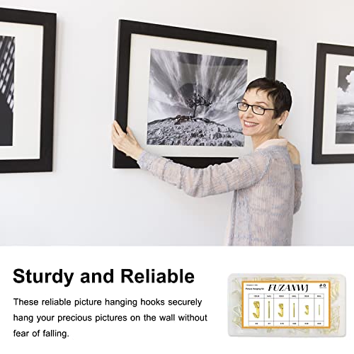 50Pcs Picture Hangers With Different Sizes, Heavy Duty 30-100Lbs Picture Hanging Hooks With Nails, Wall Hangers,Picture Hooks,Professional Plaster Picture Hanging Kit For Wooden Wall Or Drywall #TOP7