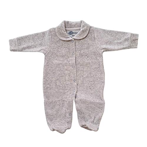 MACACÃO PLUSH CINZA CLARO - GATINHO - LINDO E CONFORTÁVEL (P)