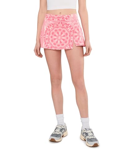 Free People Womens Printed Hot Shot Mini Skort Bandana Fruit Punch Small