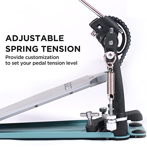 Gioco Bass Drum Pedal - Double Chain Kick Drum Pedal For Drum Set And Electronic, Single Pedal Hammer, Suitable For Beginner & Pro Drummers #TOP5
