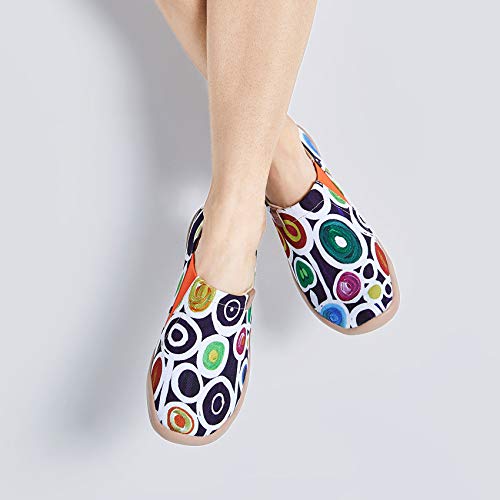 Image of UIN Women's Artistic Slip-On Shoes Vibrant Floral Casual Loafers Lightweight Comfortable Travel Footwear
