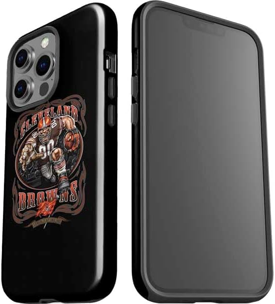 Skinit Impact Phone Case Compatible with iPhone 15 Pro - Officially Licensed Liquid Blue NFL Cleveland Browns Running Back Design
