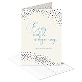 Better Office Products Farewell Goodbye Card with Envelope, Elegant Metallic Foil Design, Will Miss You Card, Coworker Goodbye Retirement Card, Classic 5 x 7 Inch Size (Blue Metallic)