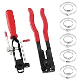 CV Boot Clamp Pliers Kit,1PC CV Joint Boot Clamp Pliers + 1PC Ear Clamp Pliers + 10PCS Clamps,Universal Car Accessories for Most Vehicles (Pliers/2PCS)
