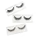 LASHVIEW 3Pairs Natural Voluminous Makeup Thick False Eyelashes Crisscross Soft Black Handmade Eye Lashes VB
