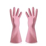 Cleaning Gloves Latex Free Flock Liner Kitchen Dishwashing Gloves Long Cuff Set