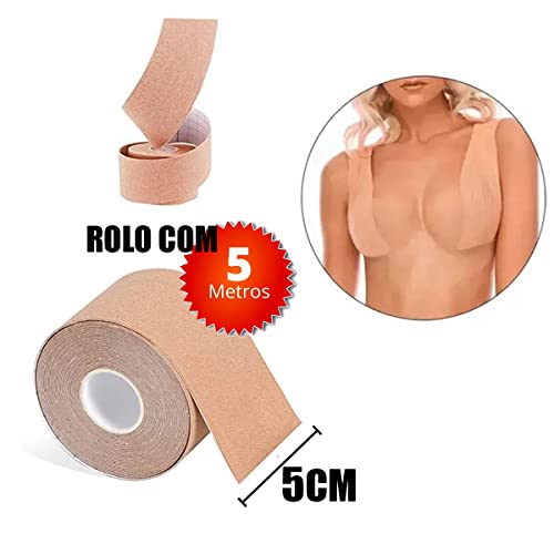 Fita Rolo Adesiva Para Levantar Sustentação Dos Seios Sutiã Invisível Discreto Boob Tap Linha Premiu