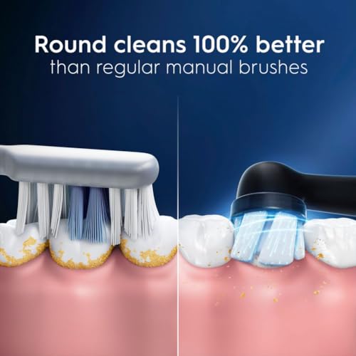 Image of Oral-B iO Series Gentle Care Electric Toothbrush Replacement Brush Heads for an Oral-B Electric Toothbrush, 4 Count, Black