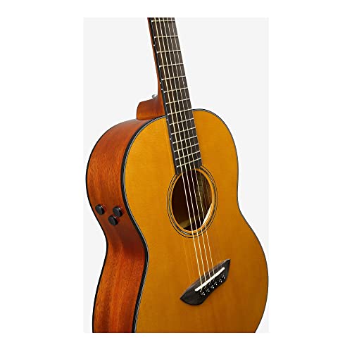 Image of Yamaha CSF-TA Parlor Transacoustic Guitar with Chorus and Reverb - Gig Bag Included | Solid Sitka Spruce Top, Mahogany Back and Sides, SYSTEM70 Transacoustic, Srt Piezo Line Out, Hard Bag Included