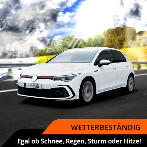GENMAG® Klett Kennzeichenhalter Rahmenlos [Extra-Stark & Legal] Wetterfeste Nummernschildhalter | Kennzeichen Klett | Rahmenlose Kennzeichenhalter Österreich & Deutschland