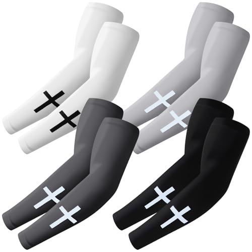 Shyyween 4 Pairs 4 Pairs Faith Cross Arm Sleeve for
