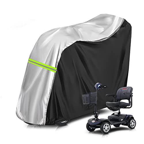 420D Mobility Scooter Cover Waterproof Outdoor, Oxford Fabric Electric Scooter Cover Wheelchair Cover Accessories For Travel Outdoor Street Touring 48" L X 22" D X 38" H (Xl) #TOP26