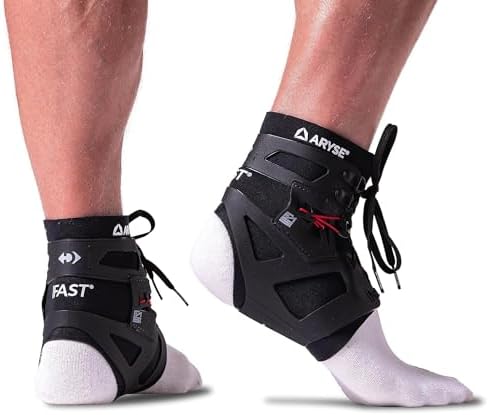 ARYSE IFAST Ankle Brace - Ankle Stabilizer For Men & Women - Great For Basketball, Volleyball, Soccer & More! (Small, Black, Pair)