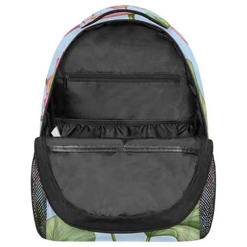 Sac à dos fleurs roses pour ordinateur portable mixte polyvalent - 7