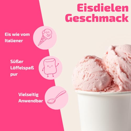 Marshmallow-Eispaste │Eispaste für selbstgemachtes aromatisches Eis │ MEGA GESCHMACK│ Auch super lecker mit Schoko-Chips oder leckeren fruchtigen Variegatos │Inhalt 250 g – Bild 3