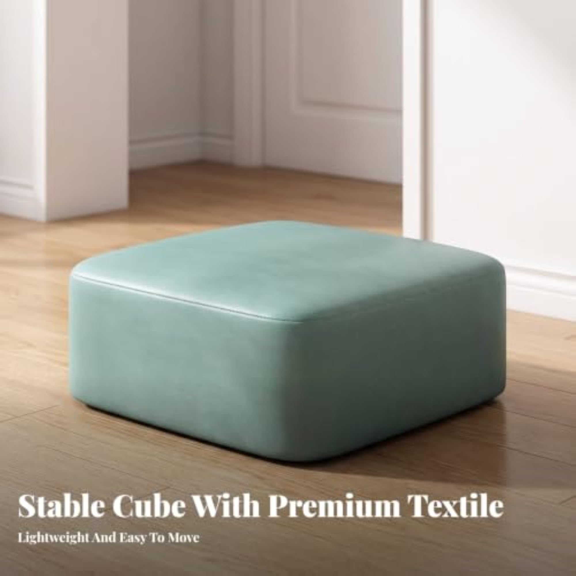 Compact Floor Stool Low-Sitting Padded Floor Cushion