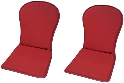 Pack-2 Unidades COJIN Silla Jardin Respaldo MONOBLOC Colores Lisos (Granate)