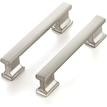 Ravinte Hardware 10 Pack 3-3/4 Inch 96mm Brushed Nickel Cabinet Pulls, Heavy Duty Kitchen Drawer & Cupboard Handles, Solid Cabinet Hardware