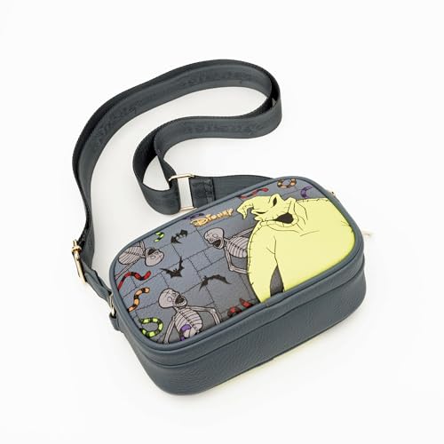 Wondapop - Nightmare Before Christmas - Oogie Boogie Designer Series Double Zipper Crossbody/Shoulder Bag, Gray4