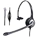 Produktbild Telefon Headset RJ9 Monaural mit Noise Cancelling Mikrofon, Lautstärkeregler, WANTEK Call Center Kopfhörer für Plantronics M10 M12 Verstärker oder Cisco 7940 7942 Office IP-Telefone(F600C1)