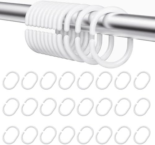 Plastic Shower Curtain Rings,shower curtain hooks for Bathroom Shower ...