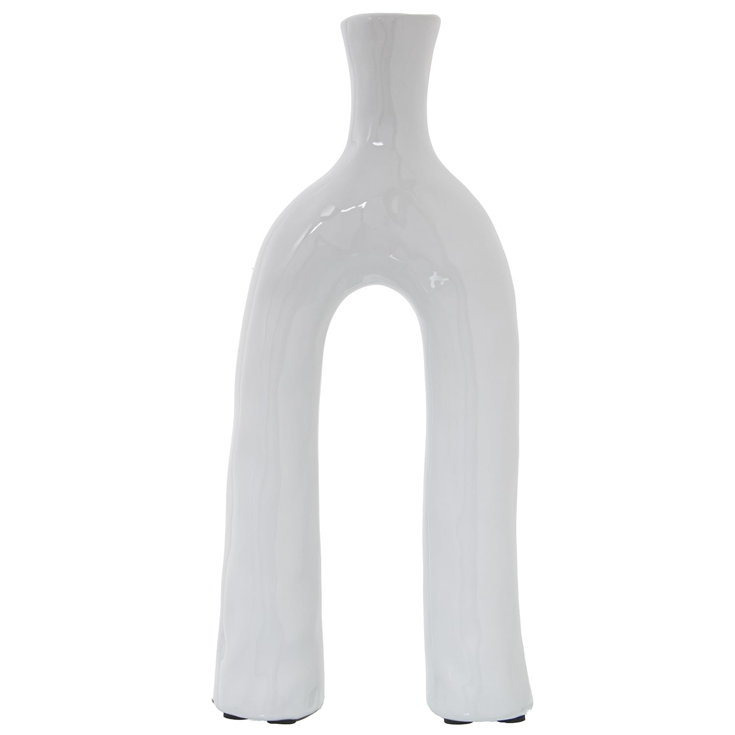 Palmatoria céramique blanche 16x5x32cm pour bougie de salon moderne