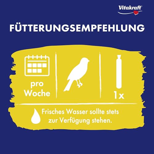 Vitakraft Kräcker, Knabberstangen für Kanarienvögel, mit Ei und Grassamen, mit Vitaminen und Mineralien, für langes Knabbervergnügen, ohne Zusatz von Zucker (10x 54g)