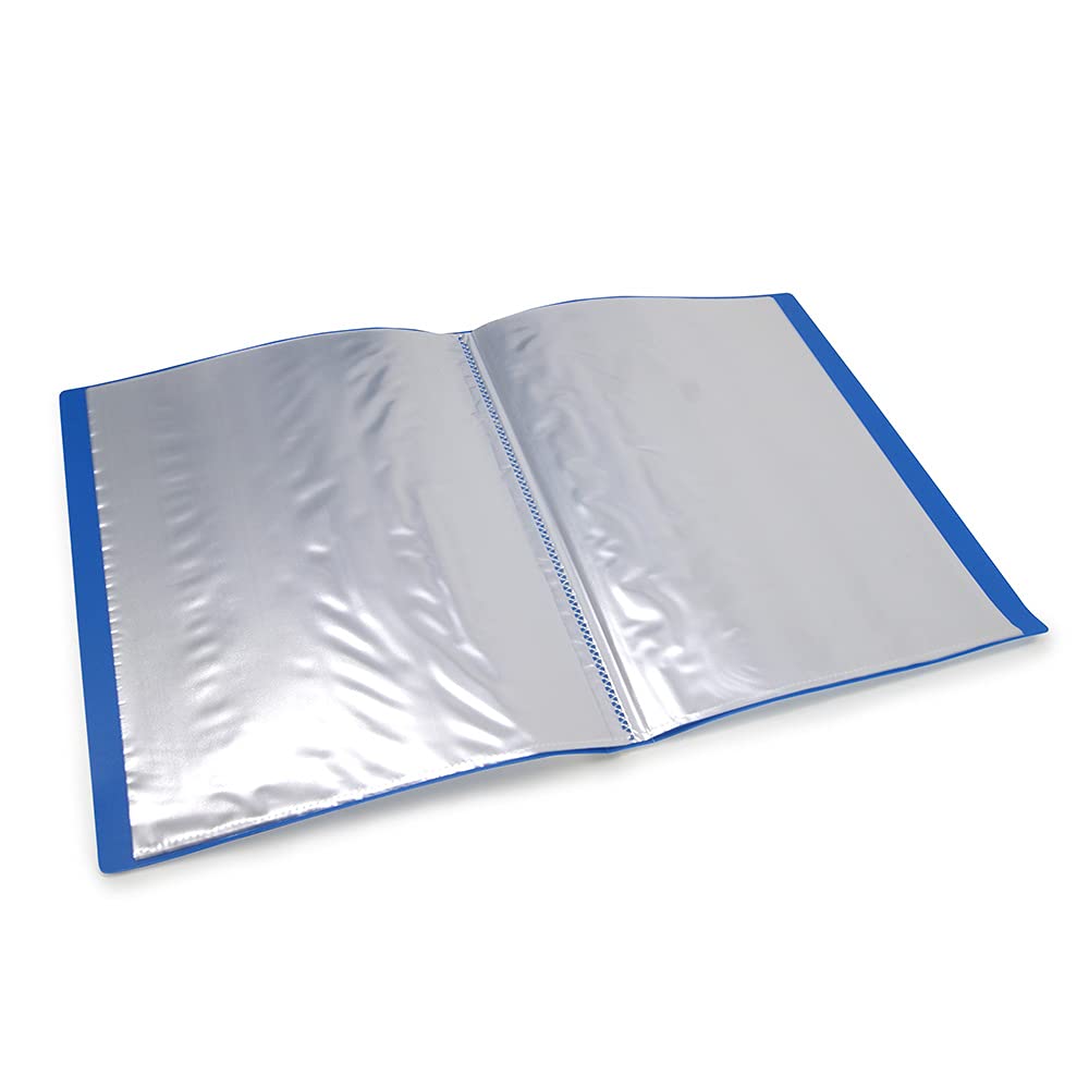 Waytex 931333B Document Protector A4 80 Sheets Premium Opaque Polypropylene Identifiable 40 Transparent Pockets Blue - Image 2