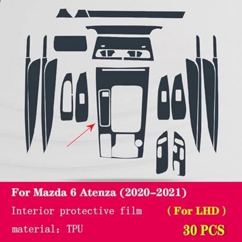 Película de TPU para Mazda 6 Atenza 2020-2023: protector interior resistente 2