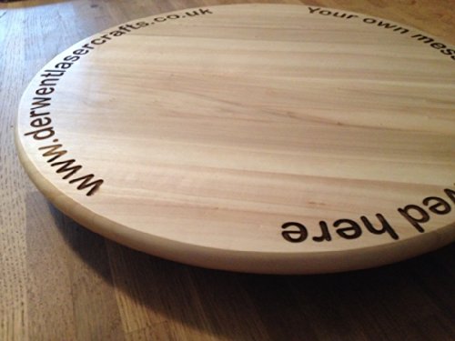 Personalised Laser Engraved Wooden Lazy Susan Rotary Serving Tray