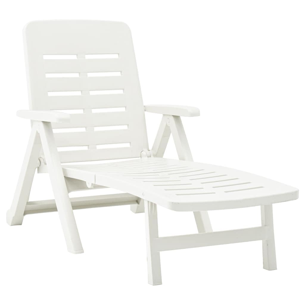 Trona plegable de plástico, color blanco