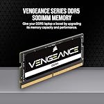 CORSAIR Vengeance SODIMM DDR5 RAM 16GB (1x16GB) 5600MHz CL48 Intel XMP iCUE Compatible Computer Memory - Black (CMSX16GX5M1A5600C48) - Image 2