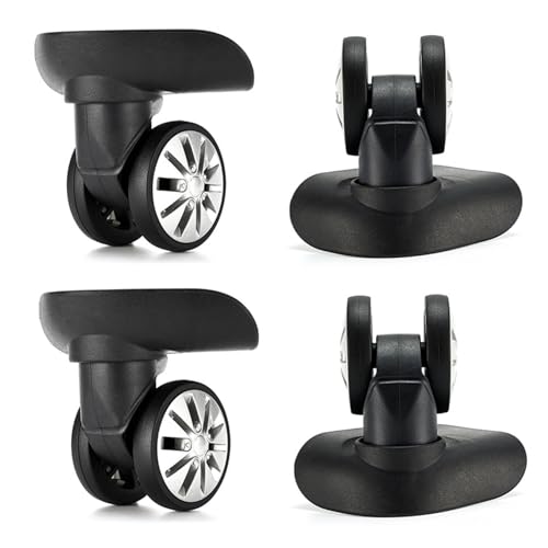 荷物アクセサリー 4個 荷物用ホイール 交換用 360°回転 ABSスーツケースホイール 静音 耐摩耗性 ブラックホイール キャスター 旅行用